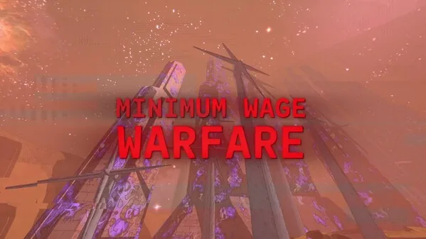 Mycopunk trailer artwork showing a first-person weapon firing through a red-orange battle.